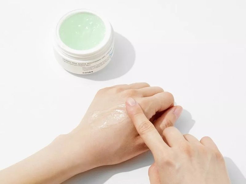 Cosrx - Hydrium Green Tea Aqua Soothing Gel Cream - Заспокійливий крем з екстрактом зеленого чаю - 50ml Cosrx_1535 фото